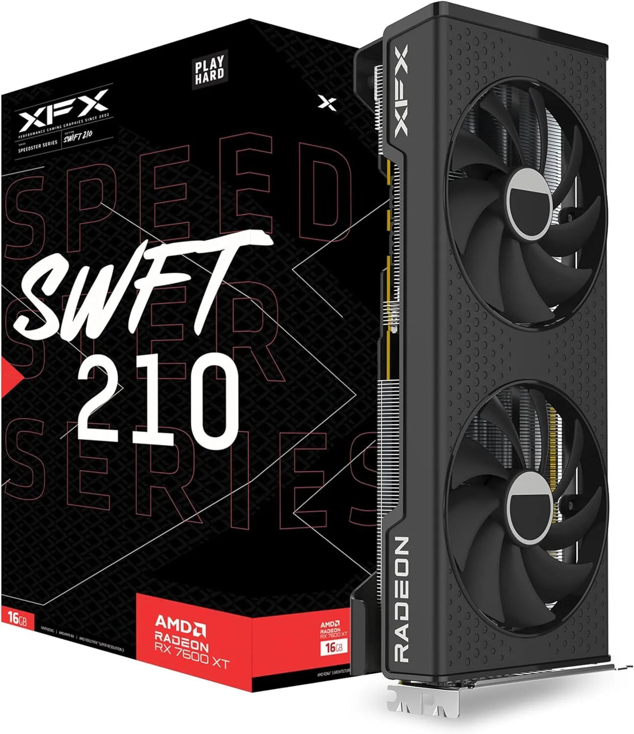 Tarjeta Gráfica XFX Speedster SWFT 210 Radeon RX 7600 XT, 16GB GDDR6, 128-bit, PCIe 4.0 - SMART BUSINESS