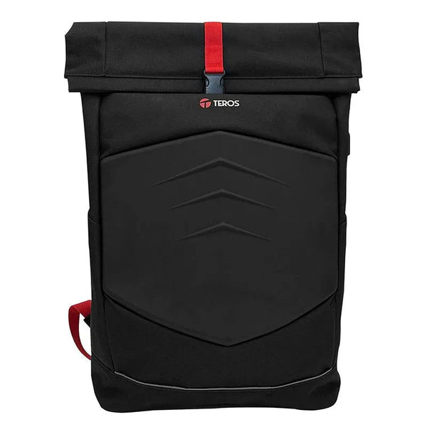 MOCHILA GAMER TEROS TE-IDS18588, POLIÉSTER, SOPORTA NOTEBOOKS DE HASTA 15.6", NEGRO + ROJO - SMART BUSINESS