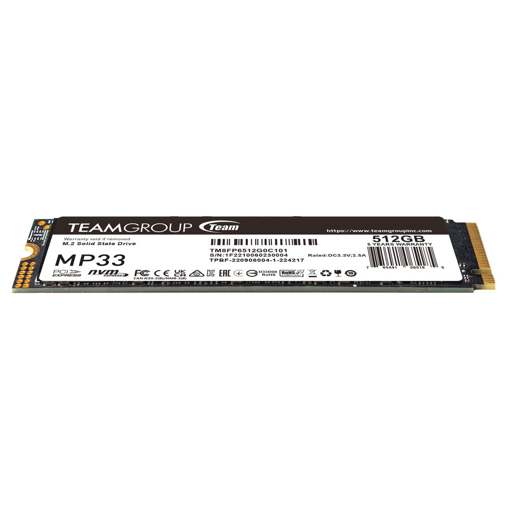 SSD TEAMGROUP MP33 512GB TM8FP6512G0C101, vista del empaque