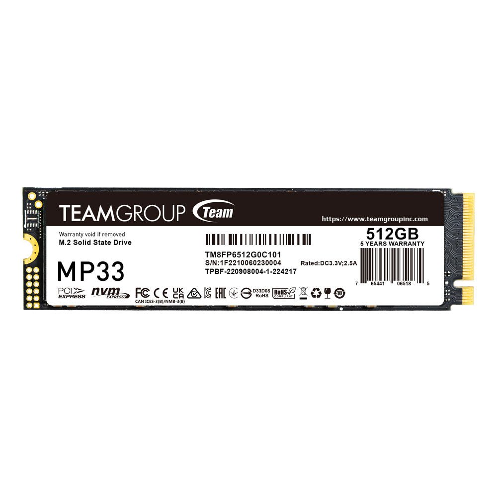 SSD TEAMGROUP MP33 512GB TM8FP6512G0C101, vista principal