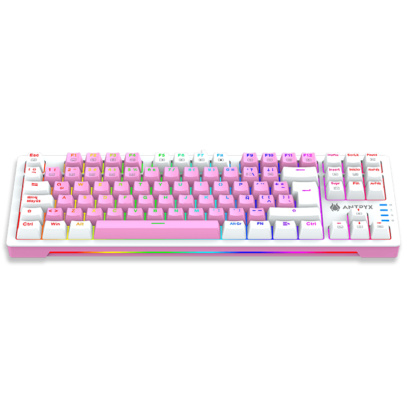 TECLADO ANTRYX GAMING MECANICO CHROME STORM MK840 PINK, SWITCH BLUE (AMK-CS840PBL-SP) - SMART BUSINESS