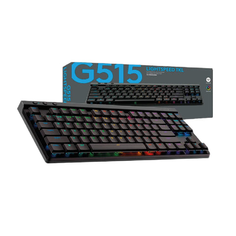 TECLADO GAMER LOGITECH G515 LIGHTSPEED TKL LED RGB TKL, TECLADO MECÁNICO, LOGITECH GL TACTILE, INALÁMBRICO, RF INALÁMBRICO/BLUETOOTH, NEGRO, INGLÉS 920-012423 - SMART BUSINESS