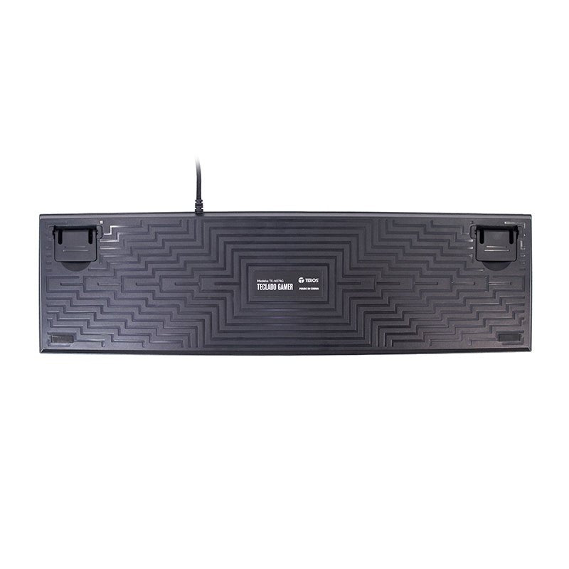 TECLADO GAMER TEROS TE - 4074G CON ILUMINACIÓN RGB, CONEXIÓN USB 2.0, DISEÑO ERGONÓMICO Y RESISTENTE, COLOR NEGRO, IDEAL PARA JUEGOS Y TRABAJO DIARIO TE-4074G - SMART BUSINESS