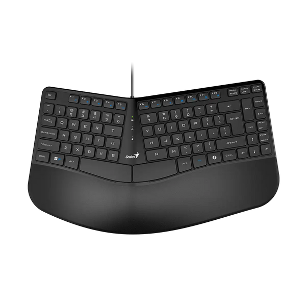 TECLADO GENIUS ERGO KB-700 C/TECLA COPILOT USB SP BLACK (31310053401) - SMART BUSINESS