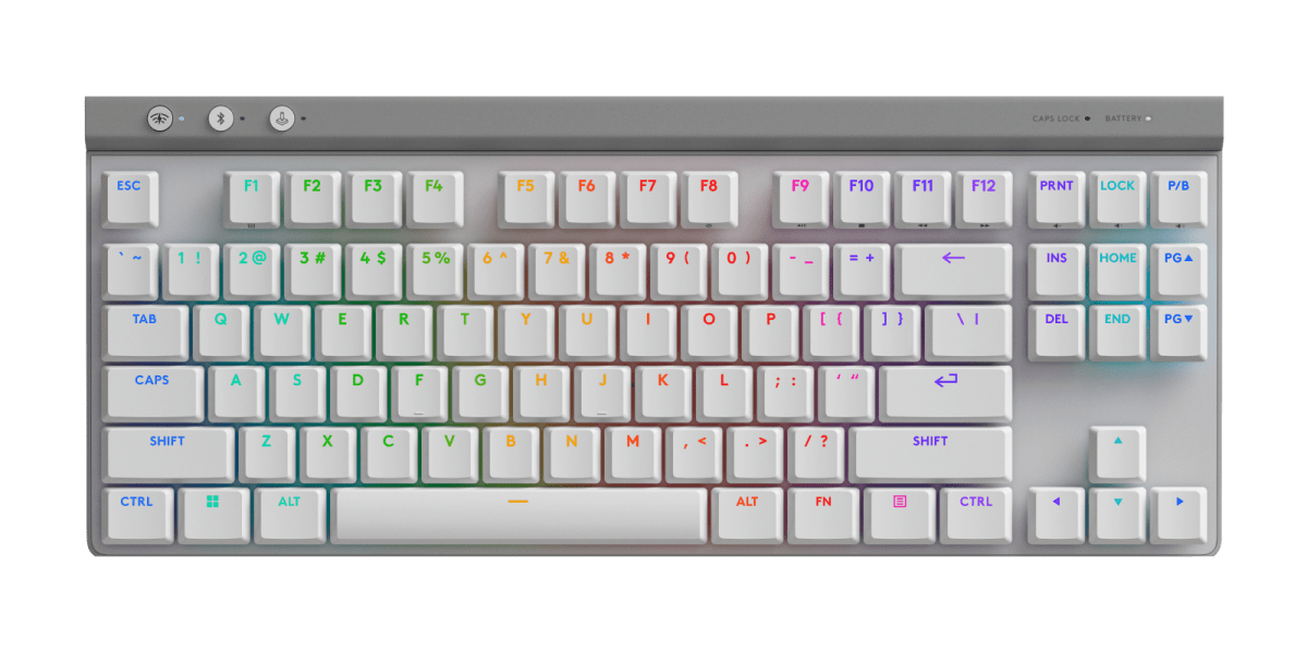 TECLADO LOGITECH G515 TKL LIGHTSPEED/BT LIGHTSYNC RGB WHITE (920-012535) - SMART BUSINESS