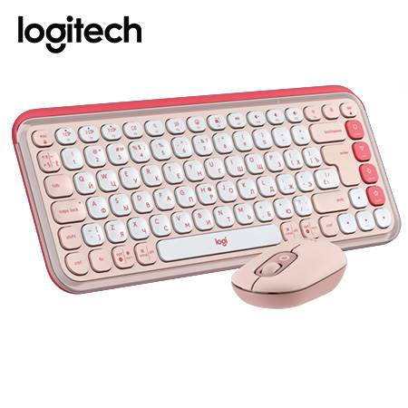 TECLADO LOGITECH + MOUSE POP ICON BLUETOOTH/WIRELESS SP / COPILOT/ ROSE (920 - 013053) 920-013053 - SMART BUSINESS