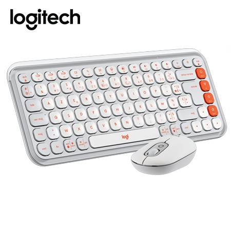 TECLADO LOGITECH + MOUSE POP ICON BLUETOOTH/WIRELESS SP / COPILOT/ WHITE (920-013055) - SMART BUSINESS
