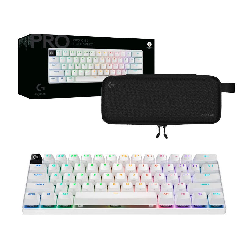 TECLADO LOGITECH PRO X 60 LIGHTSPEED BT/ÓPTICO/65 HRS/RGB WHITE (920 - 011921) 920-011921 - SMART BUSINESS