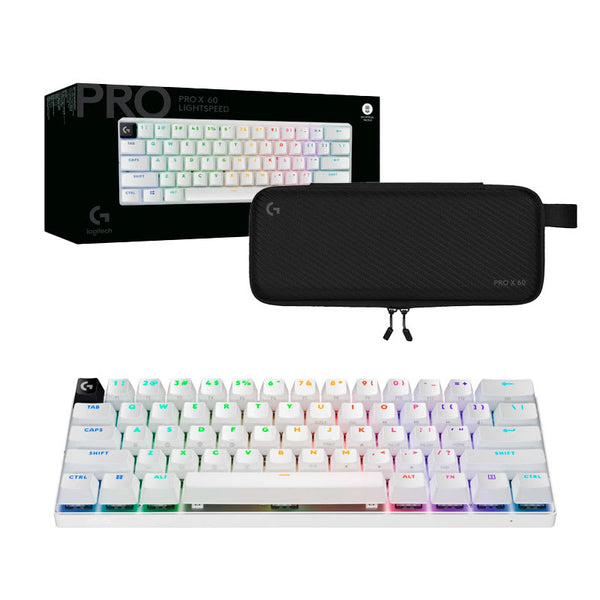 TECLADO LOGITECH PRO X 60 LIGHTSPEED BT/ÓPTICO/65 HRS/RGB WHITE (920-011921) - SMART BUSINESS
