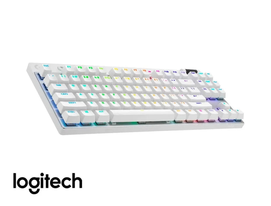 TECLADO LOGITECH PRO X TKL LIGHTSPEED MECANICO | ILUMINACION RGB, (920-012143) GAMER | BLANCO - SMART BUSINESS