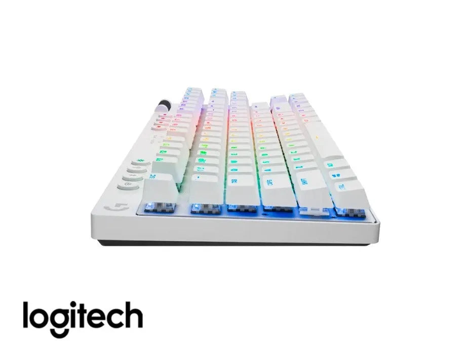 TECLADO LOGITECH PRO X TKL LIGHTSPEED MECANICO | ILUMINACION RGB, (920-012143) GAMER | BLANCO - SMART BUSINESS