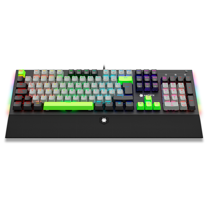TECLADO MECANICO ANTRYX MK ZIGRA EVO BLACK &  GRAY, RED SWITCH (AMK-900KRE-SP) - SMART BUSINESS