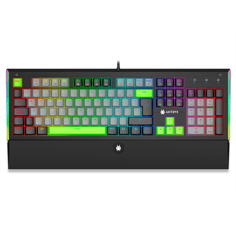 TECLADO MECANICO ANTRYX MK ZIGRA EVO BLACK &  GRAY, RED SWITCH (AMK - 900KRE - SP) AMK-900KRE-SP - SMART BUSINESS