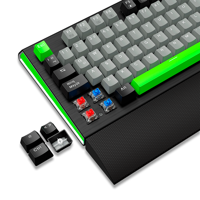 TECLADO MECANICO ANTRYX MK ZIGRA EVO BLACK &  GRAY, RED SWITCH (AMK - 900KRE - SP) AMK-900KRE-SP - SMART BUSINESS