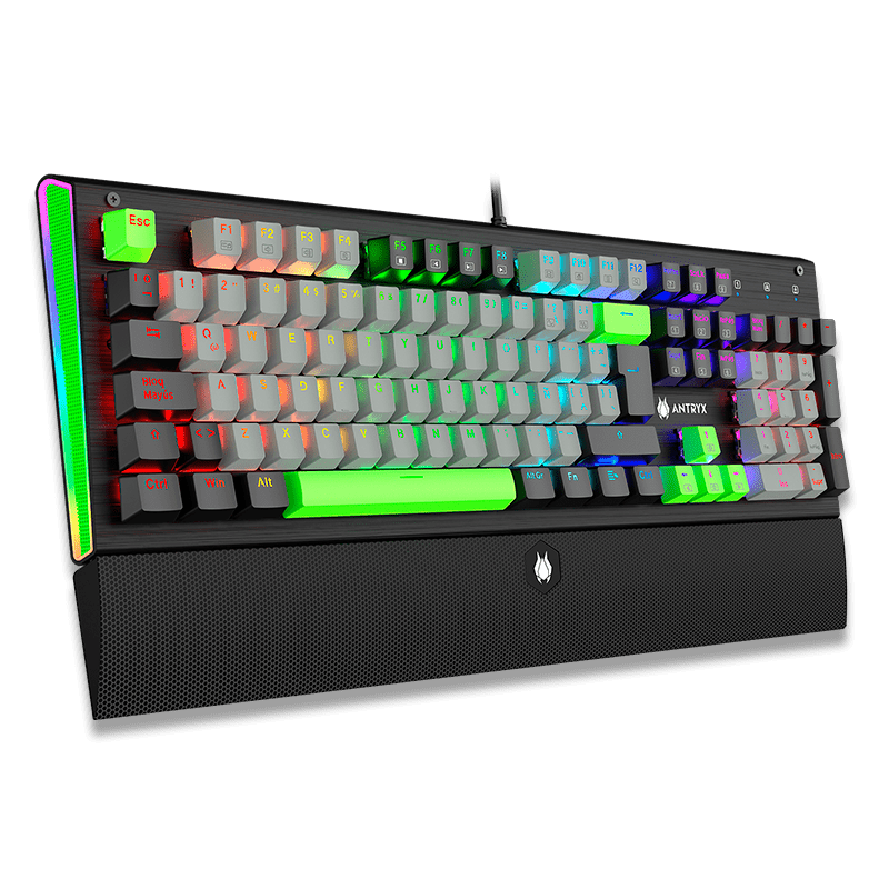 TECLADO MECANICO ANTRYX MK ZIGRA EVO BLACK &  GRAY, RED SWITCH (AMK - 900KRE - SP) AMK-900KRE-SP - SMART BUSINESS