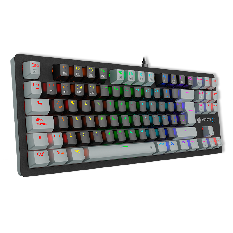 TECLADO MECANICO INALAMBRICO ANTRYX MK845 TRIX,  BLUE SWITCH (AMK-845TXKBL-SP) - SMART BUSINESS