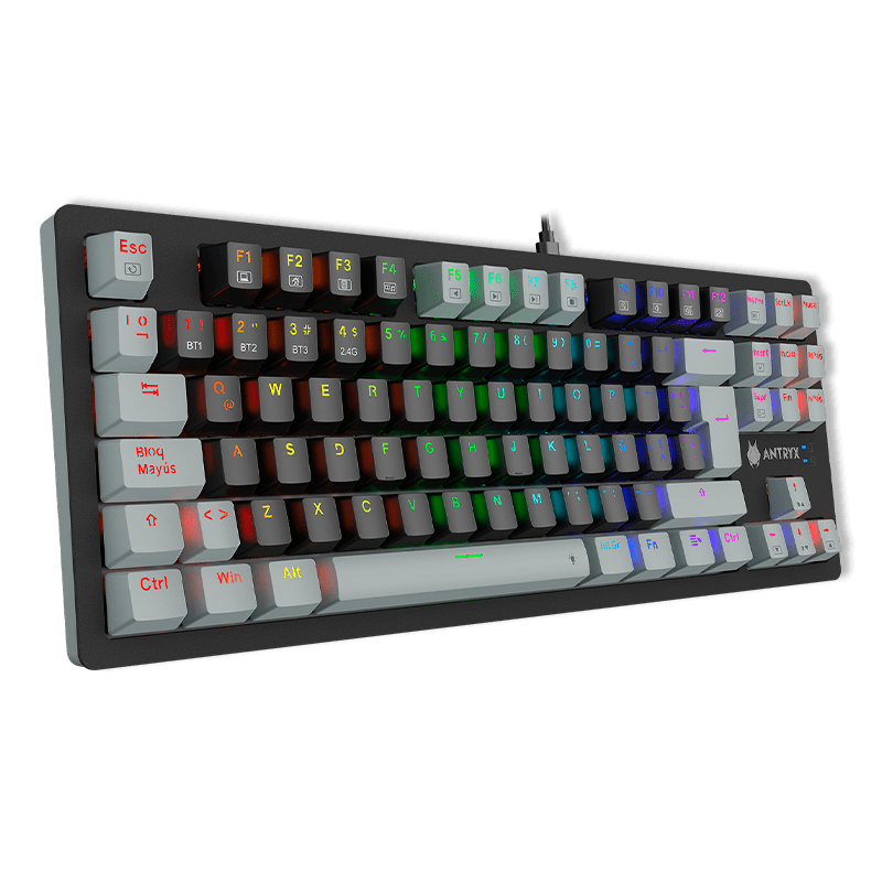 TECLADO MECANICO INALAMBRICO ANTRYX MK845 TRIX,  RED SWITCH (AMK - 845TXKRE - SP) AMK-845TXKRE-SP - SMART BUSINESS
