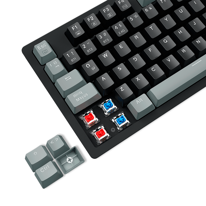 TECLADO MECANICO INALAMBRICO ANTRYX MK845 TRIX,  RED SWITCH (AMK - 845TXKRE - SP) AMK-845TXKRE-SP - SMART BUSINESS
