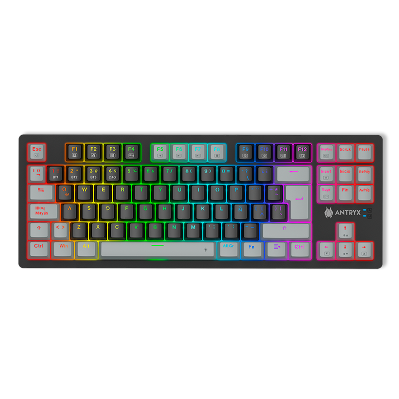 TECLADO MECANICO INALAMBRICO ANTRYX MK845 TRIX,  RED SWITCH (AMK-845TXKRE-SP) - SMART BUSINESS