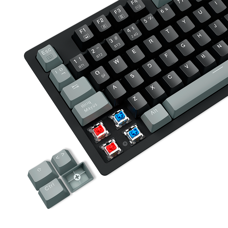 TECLADO MECANICO INALAMBRICO ANTRYX MK845 TRIX,  RED SWITCH (AMK-845TXKRE-SP) - SMART BUSINESS