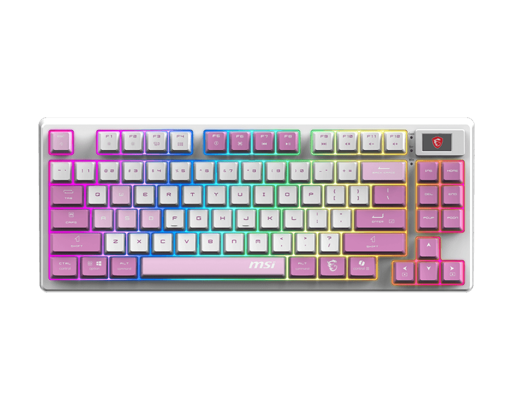 TECLADO MECÁNICO MSI FORGE GK600 TKL WHITE VIOLET • LAYOUT US • DISEÑO COMPACTO TENKEYLESS • SWITCHES MECÁNICOS PRECISOS • ILUMINACIÓN LED GAMER PERSONALIZABLE FORGE-GK600-TKL-W-VIOLET-US - SMART BUSINESS