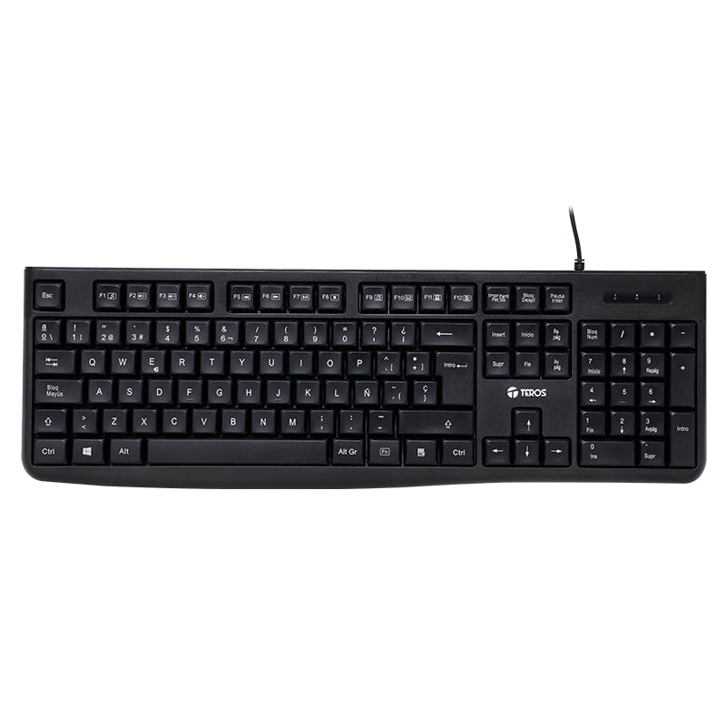 TECLADO MULTIMEDIA TEROS, TE-4067S,USB 2.0, NEGRO - SMART BUSINESS