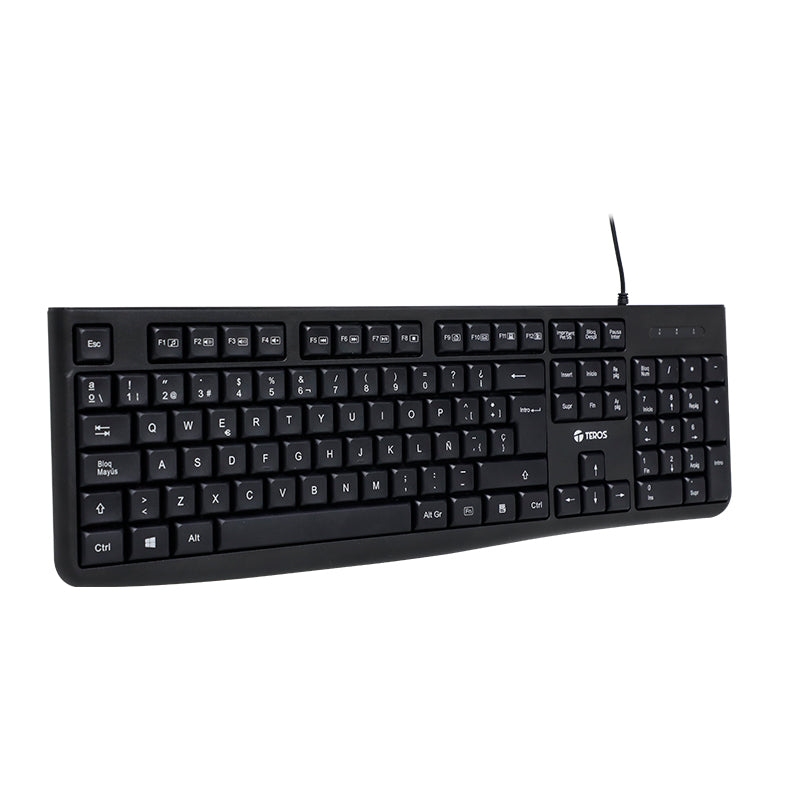 TECLADO MULTIMEDIA TEROS, TE-4067S,USB 2.0, NEGRO - SMART BUSINESS
