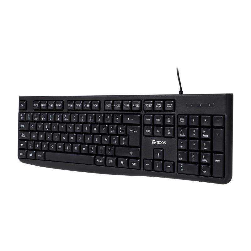 TECLADO MULTIMEDIA TEROS, TE-4067S,USB 2.0, NEGRO - SMART BUSINESS