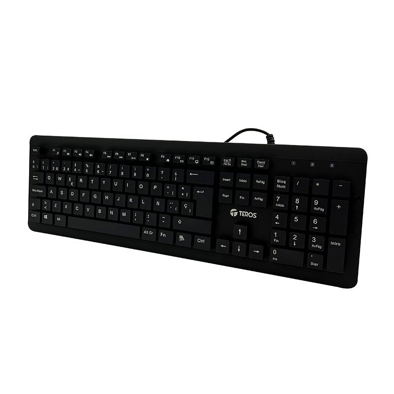 TECLADO TEROS, TE - 4065N, SELLADO, LAVABLE, A PRUEBA DE AGUA, IPX7, USB, NEGRO TE-4065 - SMART BUSINESS