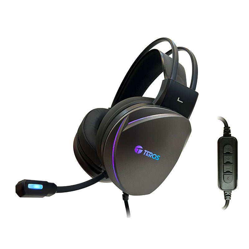 AURICULARES GAMING TEROS TE - 8170N ESTÉREO 7.1, MICRÓFONO, CONECTOR USB, NEGRO, LUCES RGB de Teros | first_variant_option_1 — Envío inmediato