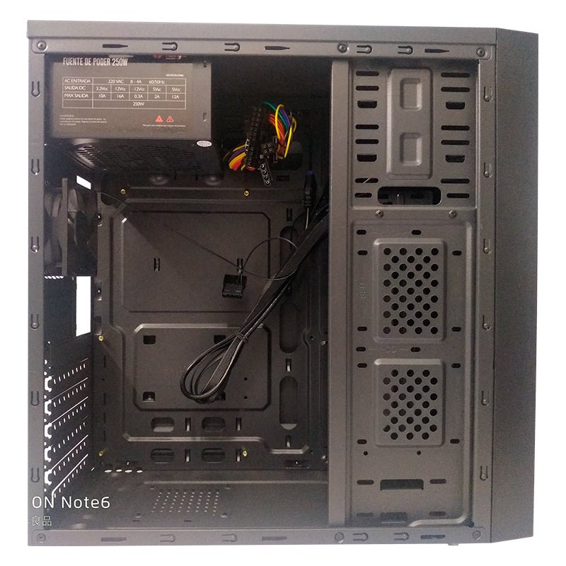 Case Teros TE1075N, Mid Tower, ATX, 250W, USB 3.0 / 2.0, Audio, Negro. - SMART BUSINESS
