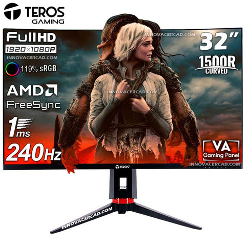 Monitor curvo TEROS TE-3219G vista principal