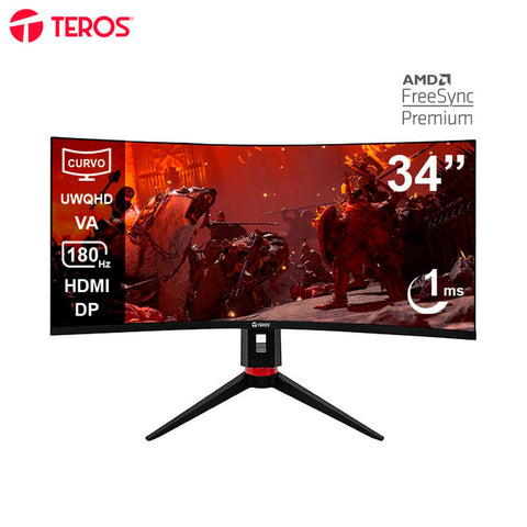 Teros TE3412G monitor gaming curvo 34 pulgadas vista principal
