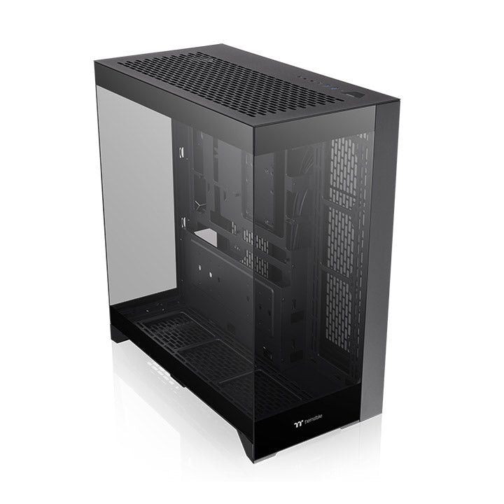 Gabinete Thermaltake CTE E550 TG Black CA-1Z8-00M1WN-00, vista frontal en tres cuartos