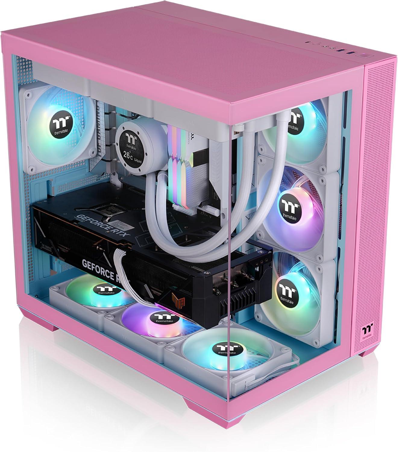 Gabinete Thermaltake View 380 TG ARGB Bubble Pink CA-1Z2-00MAWN-00 vista principal