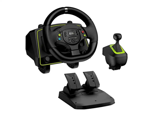 TIMON C/PEDAL + PALANCA GENIUS GX SPEED MASTER X2 DUAL MOTOR VIBRATION 1080° ROTACION PS4/PS3/PC USB BLACK (31620002400) 31620002400 - SMART BUSINESS