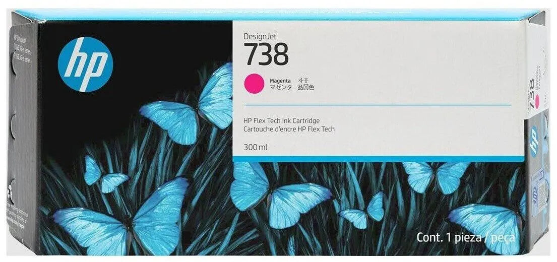Tinta Hp 676M7A (738) 300Ml Magenta - SMART BUSINESS