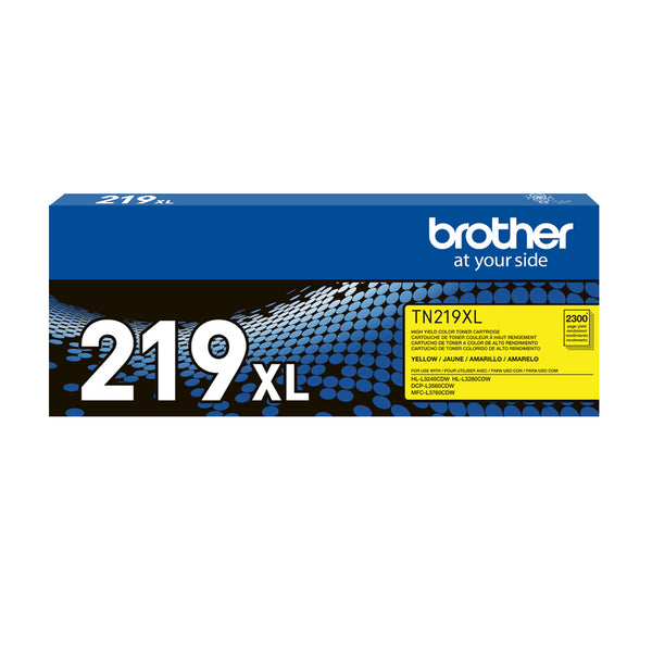 TÓNER BROTHER AMARILLO TN-219XLY ALTO RENDIMIENTO 2300 PÁGINAS COMPATIBLE L3560 L3760 L3280