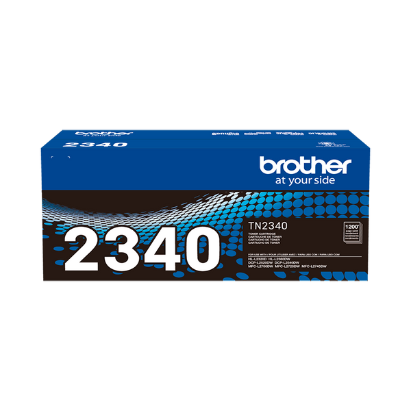 TÓNER BROTHER TN-2340 NEGRO, RENDIMIENTO ESTÁNDAR 1,200 PÁGINAS, COMPATIBLE CON HL-L2300D, L2320D, L2360DN, MFC-L2700DW, IMPRESIÓN CLARA Y CONFIABLE