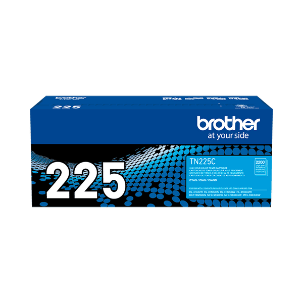 TÓNER BROTHER TN - 225C CIAN, ALTO RENDIMIENTO, CALIDAD PROFESIONAL, IMPRESIONES NÍTIDAS Y DURADERAS, COMPATIBLE CON IMPRESORAS BROTHER SELECCIONADAS TN-225C - SMART BUSINESS