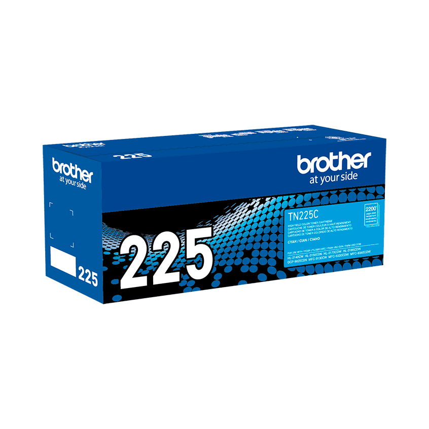 TÓNER BROTHER TN - 225C CIAN, ALTO RENDIMIENTO, CALIDAD PROFESIONAL, IMPRESIONES NÍTIDAS Y DURADERAS, COMPATIBLE CON IMPRESORAS BROTHER SELECCIONADAS TN-225C - SMART BUSINESS
