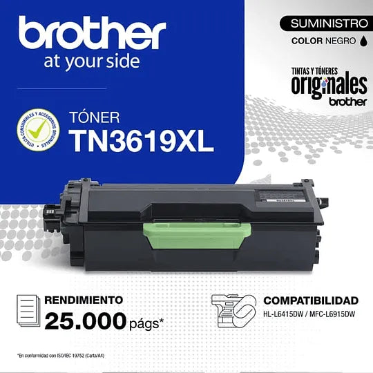 Toner Brother Tn3619Xl(Dcpl5660Dn,Mfcl6915Dw,Hll5210Dn,Hll6415Dw) 25K Pgs - SMART BUSINESS