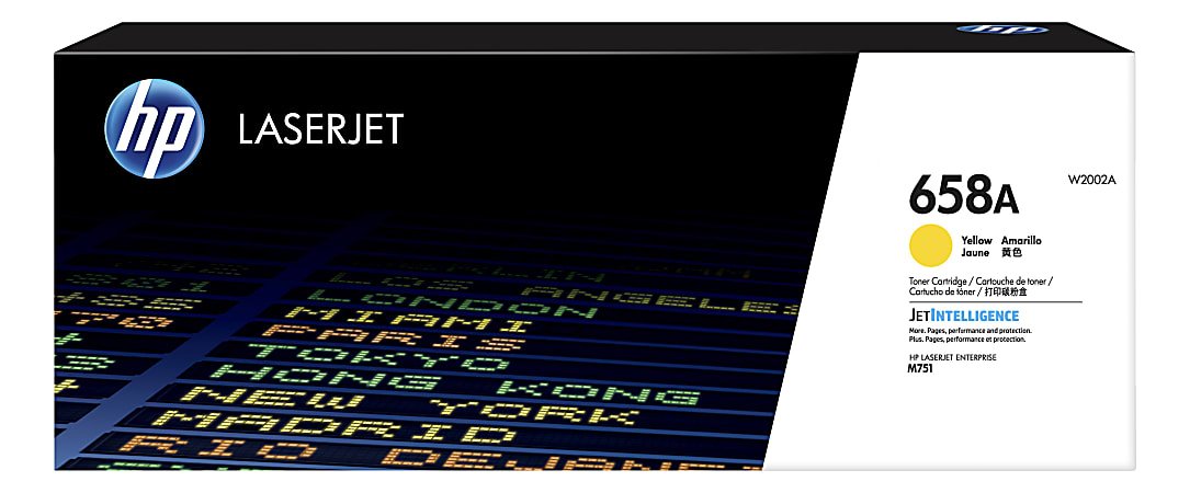 Tóner HP 658A W2002A Amarillo Láser Color 6,000 Páginas Compatible con LaserJet Enterprise M751dn / M751n Impresión Profesional y Precisa W2002A - SMART BUSINESS