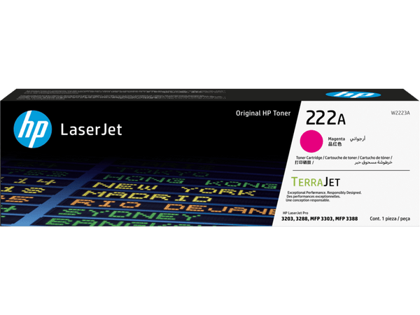 TONER MAGENTA HP LASERJET W2223A 222A RENDIMIENTO 1,200 PAGINAS IMPRESORA M3303 W2223A - SMART BUSINESS