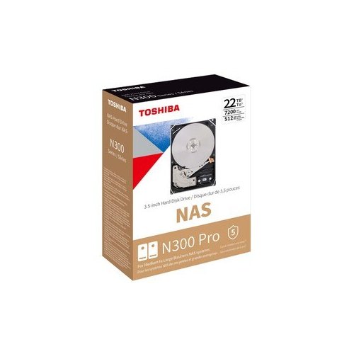 Toshiba N300 PRO - HD NAS N300 PRO 22TB 3.5" SATA 7200RPM - SMART BUSINESS