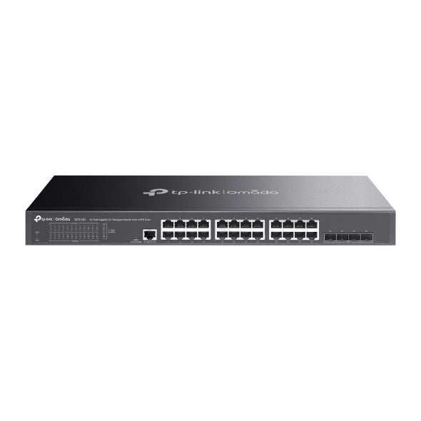 TP-Link Omada SG3428 switch administrable 24 puertos Gigabit vista frontal oficial