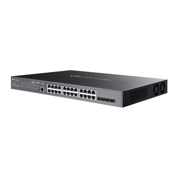 TP-Link Omada SG3428XMP switch PoE+ vista angular oficial