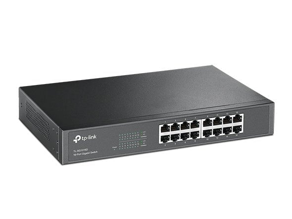 TP-Link TL-SG1016D switch Gigabit 16 puertos vista angular oficial