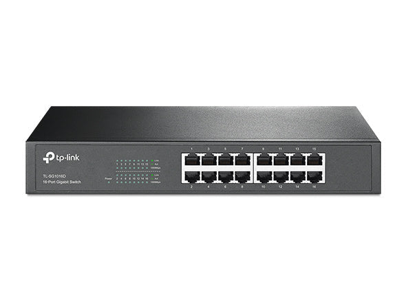 TP-Link TL-SG1016D switch Gigabit 16 puertos vista frontal oficial