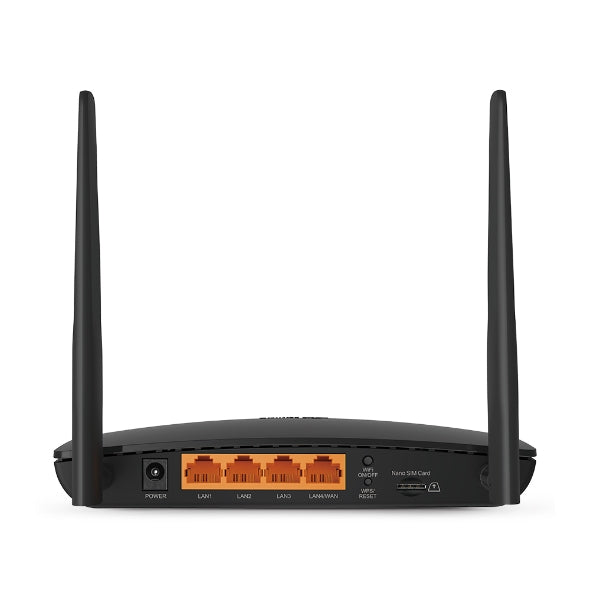 TP-Link TL-MR6400 router 4G LTE 300Mbps puertos posteriores oficial